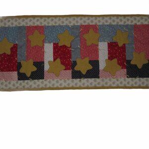 🛒$15 Handmade Patchwork Quilt Table Runner/Wall Hanging Home Decor 16"x40” #705